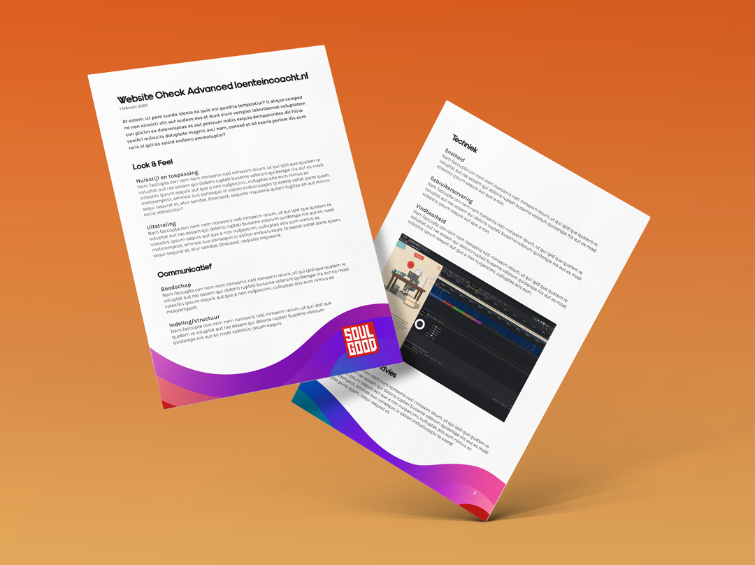 U ontvangt een uitgebreide analyse en advies